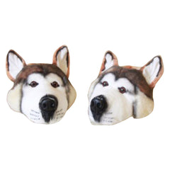 Husky Funny Slippers Home Dog Slippers Winter Lovely Cotton-padded Indoor Plush Slipper - INSWEAR