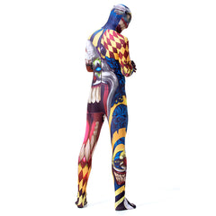 Halloween Adult Men Full Body Lycra Spandex Horror Clown Zentai Suit Cosplay Costumes - INSWEAR