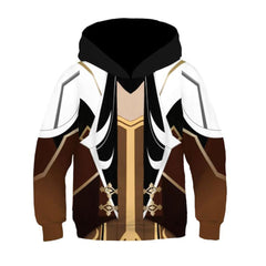 Kids Genshin Impact Hoodies Zhongli Cosplay Hooded Sweatshirt Casual Streetwear Pullover Hoodie - INSWEAR