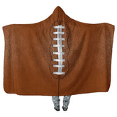 Kid Halloween Soccer Football Baseball Pattern Plush Thick Blanket Cloak Cape - INSWEAR