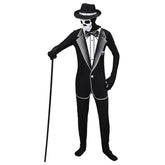 Halloween Cosplay Skeleton Men Suit Masquerade Carnival Skulls Gentleman Businessman Role Playing Costume - INSWEAR
