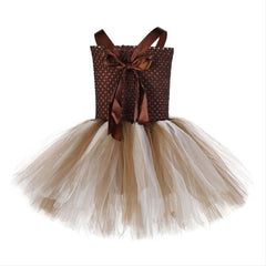 Girl's Animal Giraffe Set Tutu Fancy Dress Halloween Cartoon Costume (with headband and tail) - INSWEAR