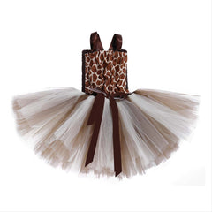 Girl's Animal Giraffe Set Tutu Fancy Dress Halloween Cartoon Costume (with headband and tail) - INSWEAR