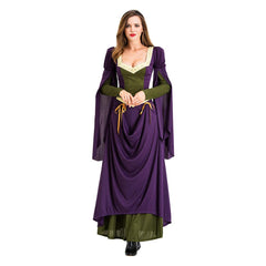 Women Medieval Renaissance Velvet Long Dress Celtic Queen Gown Party Cosplay Costume - INSWEAR