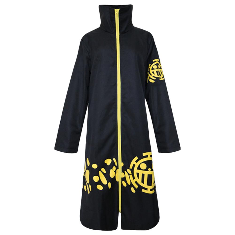 One Piece Death Surgeon Trafalgar Law Heart Pirates Long Cloak Cosplay Costume Zipper Outfit - INSWEAR
