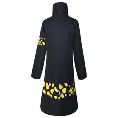 One Piece Death Surgeon Trafalgar Law Heart Pirates Long Cloak Cosplay Costume Zipper Outfit - INSWEAR