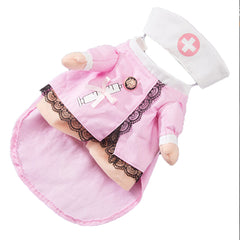 Halloween Pet Cosplay Upright Costume Pink Nurse Cat & Dog Apparel Outfit - INSWEAR