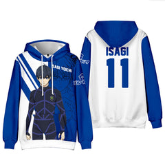 BLUE LOCK Anime Adult Cosplay Hooded Sweatshirt Casual Streetwear Pullover Hoodie - INSWEAR
