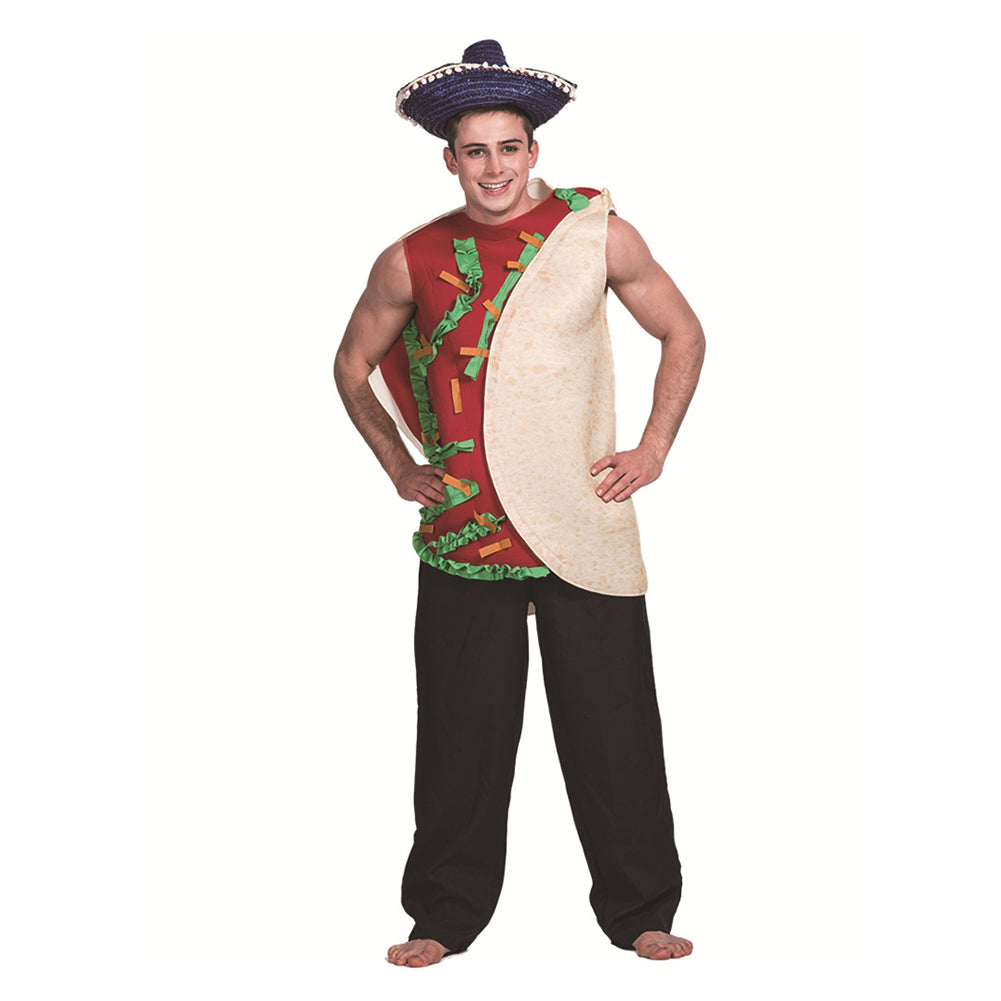 Halloween Men Lightweight Mexican Taco Fancy Cosplay Costume - INSWEAR