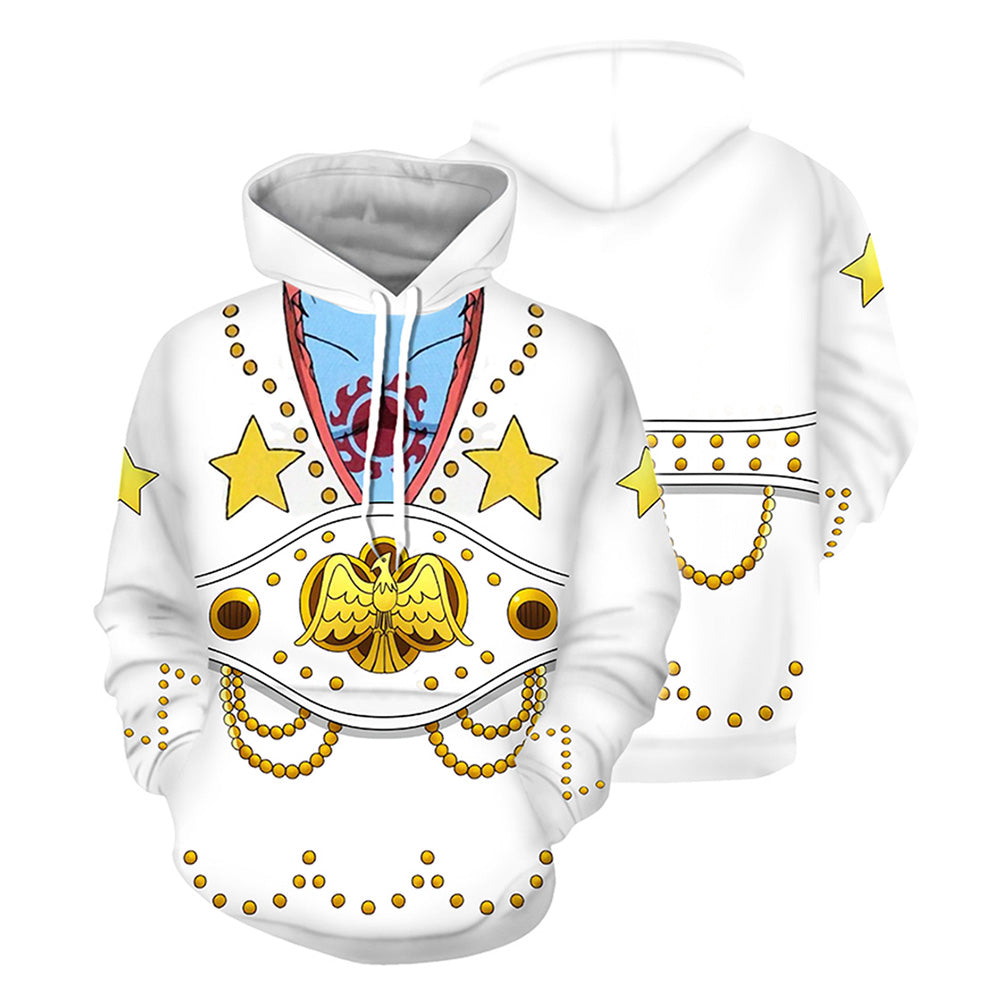 Unisex Anime ONE PIECE FILM RED Hoodies Jinbe Cosplay Hooded Sweatshirt Casual Streetwear Hoodie - INSWEAR