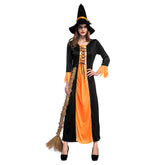 Adult Deluxe Glamorous Women's Gothic Cauldron Witch Halloween Fancy Dress Costume - INSWEAR
