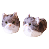 Winter Home Cat Slippers Plush Novelty Animal Costume Warm House Shoes - INSWEAR