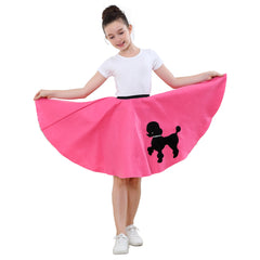 Kids Girls Poodle Dress with Musical Note Printed - INSWEAR