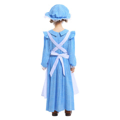 Colonial Pioneer Girls Costume Deluxe Prairie Dress for Halloween Costume Dress Up Party - INSWEAR
