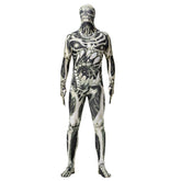Halloween Adult Men Full Body Lycra Spandex Horror Skull Zentai Suit Cosplay Costumes - INSWEAR