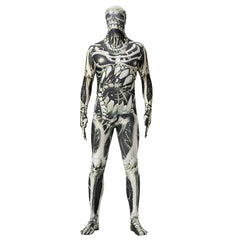 Halloween Adult Men Full Body Lycra Spandex Horror Skull Zentai Suit Cosplay Costumes - INSWEAR