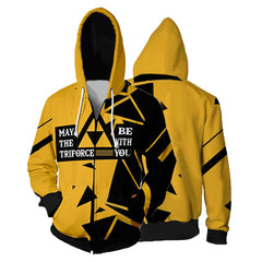 Unisex The Legend of Zelda Hoodie Cosplay Hooded Zip Up Sweatshirt Cosplay Costume - INSWEAR