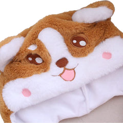 Funny Plush Corgi Hat Cap Party Gift Halloween Christmas Novelty Party Dress up Cosplay - INSWEAR
