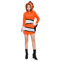 Halloween Women's Finding Nemo Deluxe Clownfish Cosplay Dress - INSWEAR