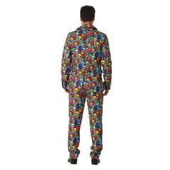 Men Halloween Costume Colorful Skull Suits Comes with Jacket Pants and Tie - INSWEAR