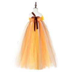 Girl's Sunflower Pumpkin Dress Halloween Fancy dress up Tutu Dress Cosplay Costume - INSWEAR