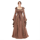 Women Medieval Cosplay Costumes Halloween Carnival Middle Ages Stage Performance Gothic Retro Court Victoria Dress - INSWEAR