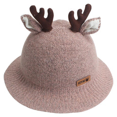 Children Baby Comfortable Cartoon Deer Fisherman Hat Christmas Fawn Styling Child Hat Autumn Winter Corduroy Fisherman Hat - INSWEAR
