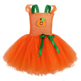Girl's Pumpkin Makeup Tutu Dress Halloween Children's Dress Cute Ghost Festival Cosplay Costume - INSWEAR