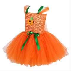 Girl's Pumpkin Makeup Tutu Dress Halloween Children's Dress Cute Ghost Festival Cosplay Costume - INSWEAR