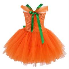 Girl's Pumpkin Makeup Tutu Dress Halloween Children's Dress Cute Ghost Festival Cosplay Costume - INSWEAR