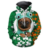Unisex St. Patrick's Day 3D Print Shamrock Hoodie Hiphop Pullover Sweatshirts Green Tracksuits Clothes - INSWEAR