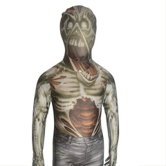 Kids Halloween Horror Skeleton Monster Horrible Cosplay Costume Zentai Bodysuit Suit Jumpsuits - INSWEAR
