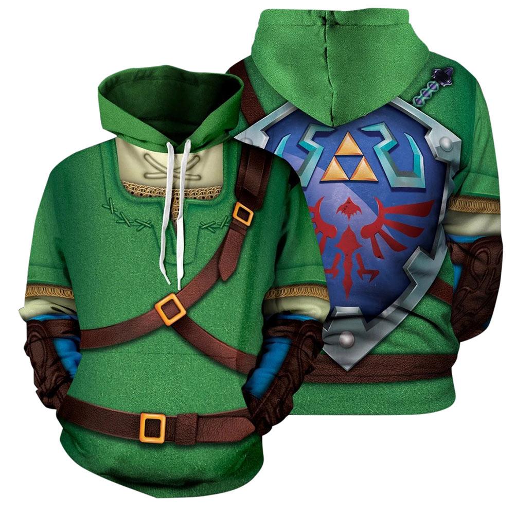 Unisex The Legend of Zelda Pullover Hoodies Sweatshirt Link Cosplay Casual Coat Streetwear - INSWEAR