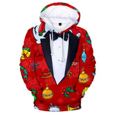 Unisex Christmas Hoodies Sweatshirt Autumn Winter 3D Printed Hoodie Xmas Casual Santa Claus Sweatshirts - INSWEAR