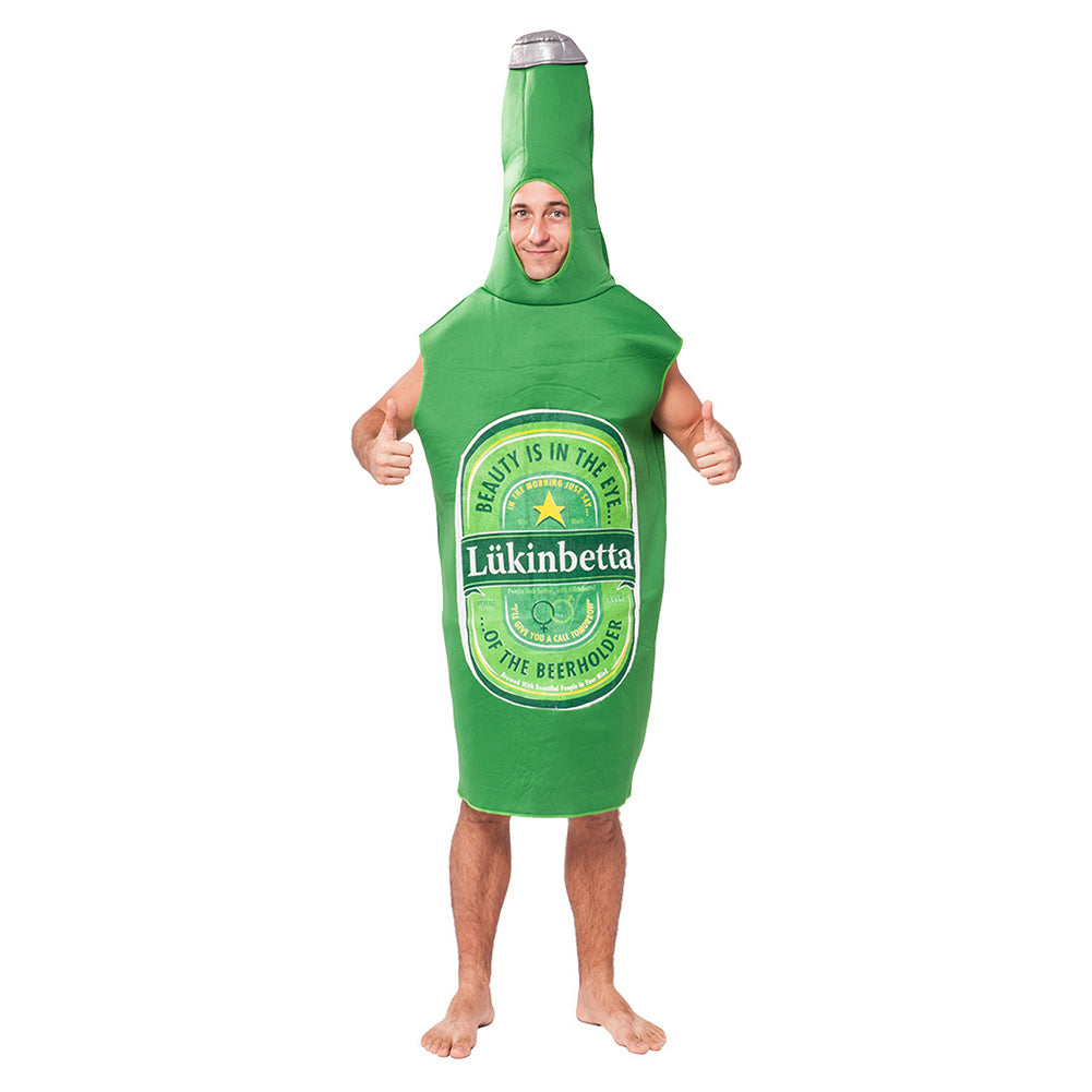 Halloween Men Lightweight Beer Bottle Fancy Cosplay Costume - INSWEAR
