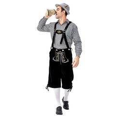 Men’s German Bavarian Oktoberfest Costume Set for Halloween Dress Up Party and Beer Festival - INSWEAR