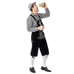 Men’s German Bavarian Oktoberfest Costume Set for Halloween Dress Up Party and Beer Festival - INSWEAR