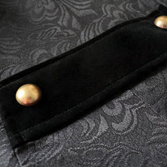 Men Jacket Steampunk Coat Outfits Vintage Gothic Tops Floral Print Coat Outerwear Casual Warm Jacket - INSWEAR