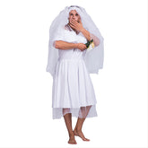 Men Bride Drag Queens Groom Party Funny Comedy Costume Outfit - INSWEAR