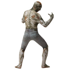 Halloween Adult Men Full Body Lycra Spandex Death Horror Skull Cowboy Zentai Suit Cosplay Costumes - INSWEAR