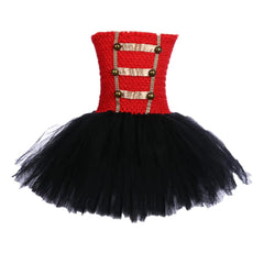 Girls Royal Honour Guard Tutu Dress with Headband Fancy Cosplay Tutu Dress Tulle Costume Outfit - INSWEAR