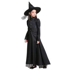 Girls Black Witches Dress Costumes Cosplay Halloween Party Dress Costume - INSWEAR