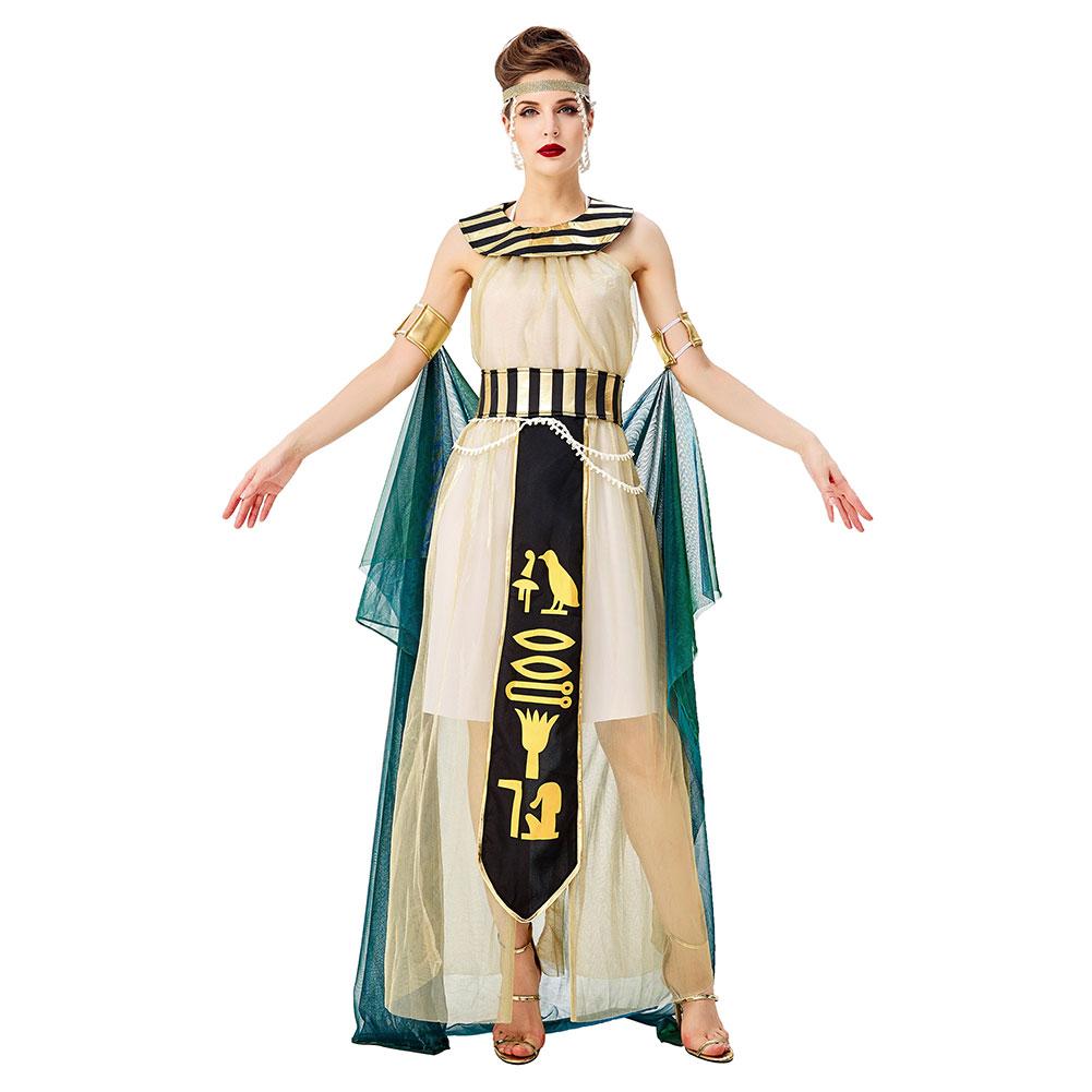 Women Halloween Queen Egyptian Cleopatra Costume Adults Sexy Cleopatra Costumes Cosplay Cleopatra Halloween Costume - INSWEAR