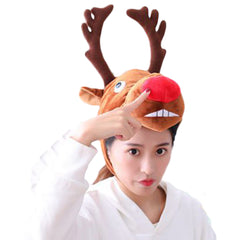 Funny Party foungsters Christmas Bun Deer Headgear Cap - INSWEAR