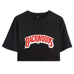 Women Crop Top & Shorts Set Backwoods Printed Summer 2 Pieces Casual Clothes - INSWEAR