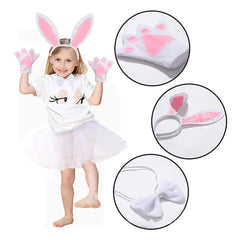 Easter Rabbit Kids Girls Cosplay Tutu Dress Outfits Halloween Carnival Suit