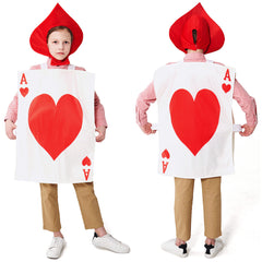 Red Heart Poker Guard Poker Kingdom Cosplay Costume Outfits Halloween Carnival Suit