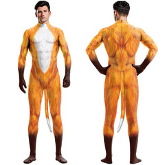 Fox Men Cosplay Costume Jumpsuit Outfits Halloween Carnival Party Disguise Suit