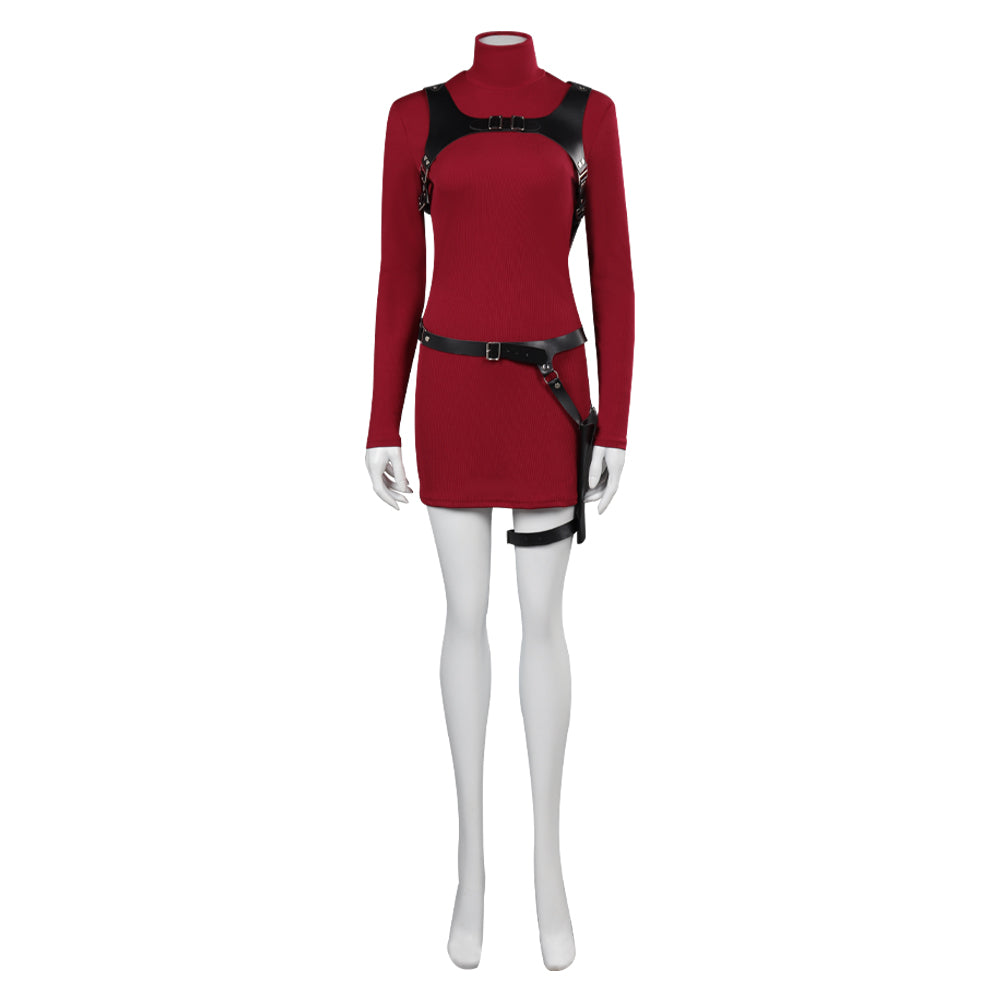 Resident Evil 4 Remake Ada Wong Cosplay Dress Halloween Carnival Party Disguise Suit