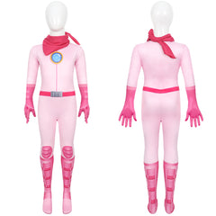 Princess Peach Kids Girls Cosplay Costume Jumpsuit Outfits Halloween Carnival Party Suit